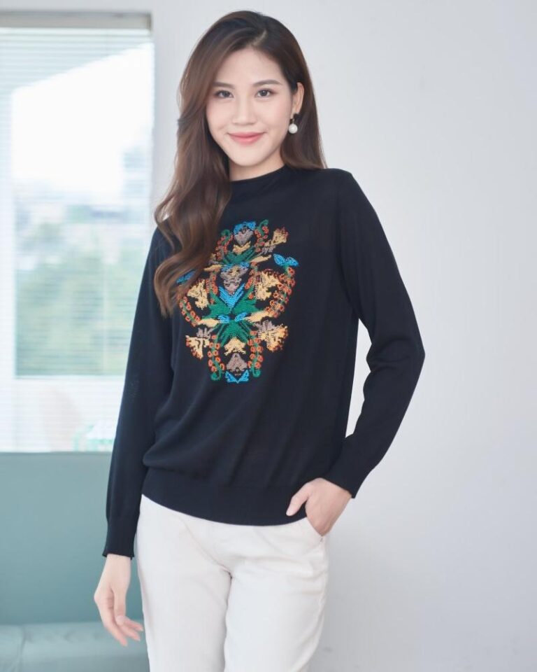 Top à col roulé à motifs pour femmes