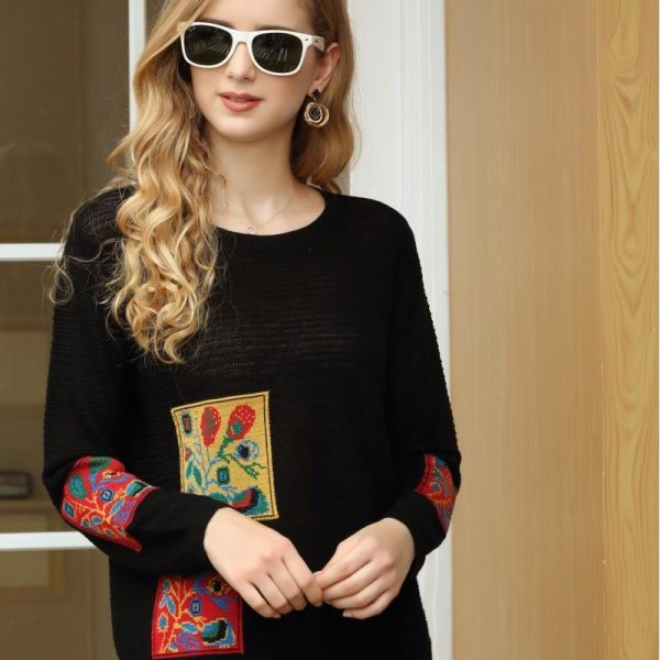 Women's Embroidered Cotton Top